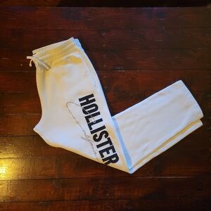 Men's (Unisex) White Hollister Y2K Sweatpants Size Small GUC